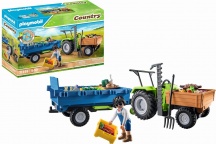 playmobil 71249 Country Playset Trattore con Rimorchio per Bambini da 4+ Anni