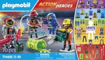 playmobil 71468 My Figures: Pompieri Playset per Bambini da 1+ anni