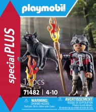 playmobil 71482 Guerriero con Lupo Playset per Bambini da 3+ anni