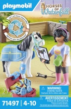 playmobil 71497 Veterinaria dei Cavalli Playset per Bambini da 7+ anni