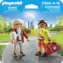 playmobil 71506 Duo Pack Paramedico con Paziente Playset per Bambini da 4+ anni