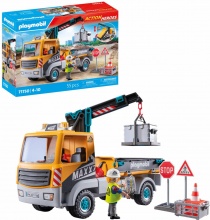 playmobil 71750 Camion da Cantiere con Gru Playset per Bambini da 4+ anni