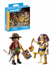 playmobil 71796 Duo Pack Ricercatore di Tesori e Mummia Playset per Bambini da 4+ anni