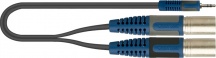 Quiklok RKSA192-5m Cavo ROKSOLID  j.3.5st-2 xlrm Nero. Blu. Grigio RKSA192-5