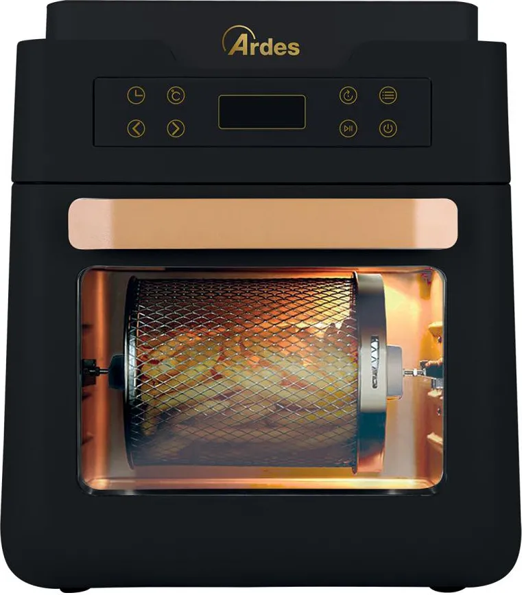 ARDES Friggitrice Ad Aria Calda Capacità 2 Litri Air Fryer Piccola Con Display Digitale E Timer 60 Minuti Temperatura Massima 200°c Modello Eldorada Mini D AR1K32D 