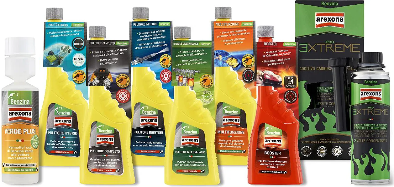 Arexons Additivo pulitore per Valvole e Iniettori Benzina Lubrifica e  pulisce 250 ml - 9794