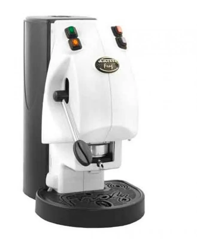 Frog - Macchina Caffé Espresso Manuale Sistema di ricarica Cialde ESE  colore Bianco