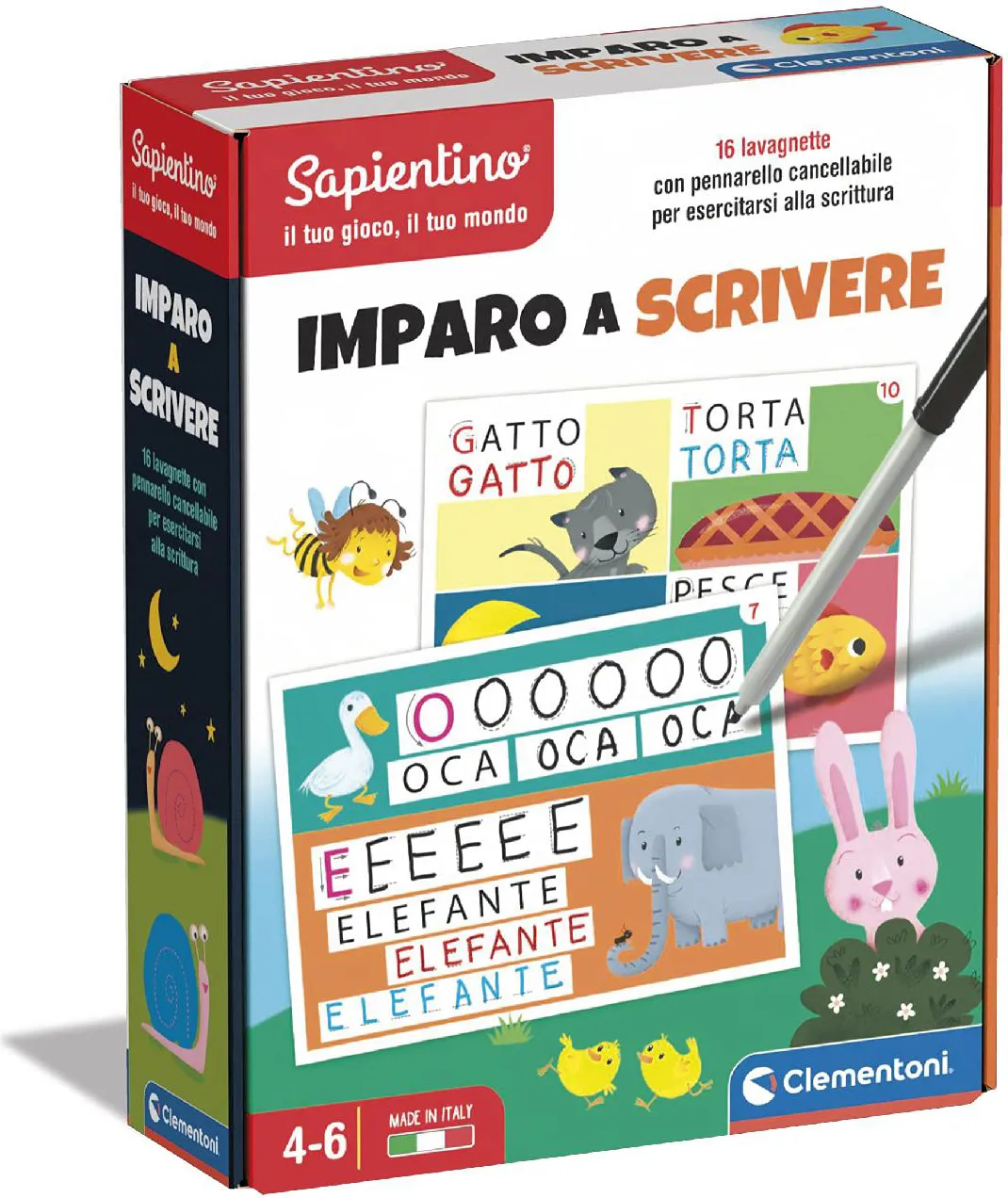 Clementoni Sapientino Imparo a Scrivere - Gioco per imparare a scrivere  Gioco Educativo Giocattolo per Bambini da 5+ Anni - 16142