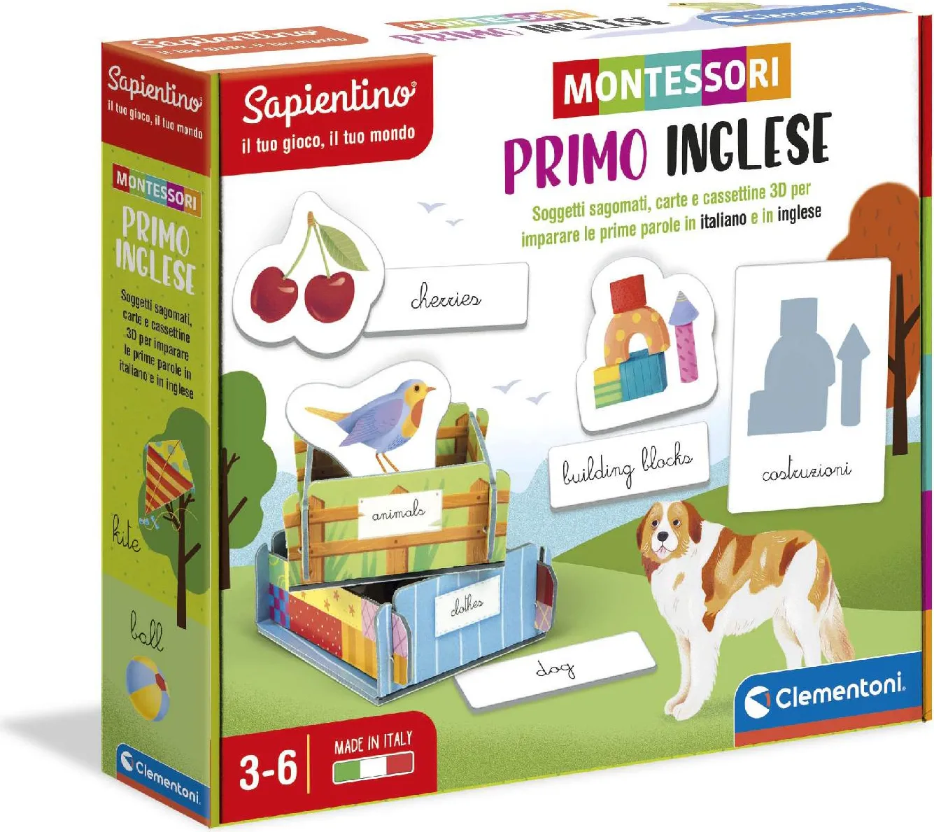 Clementoni Sapientino Primo Inglese - Gioco Montessori Educativo Giocattolo  per Bambini da 4+ Anni - 16364