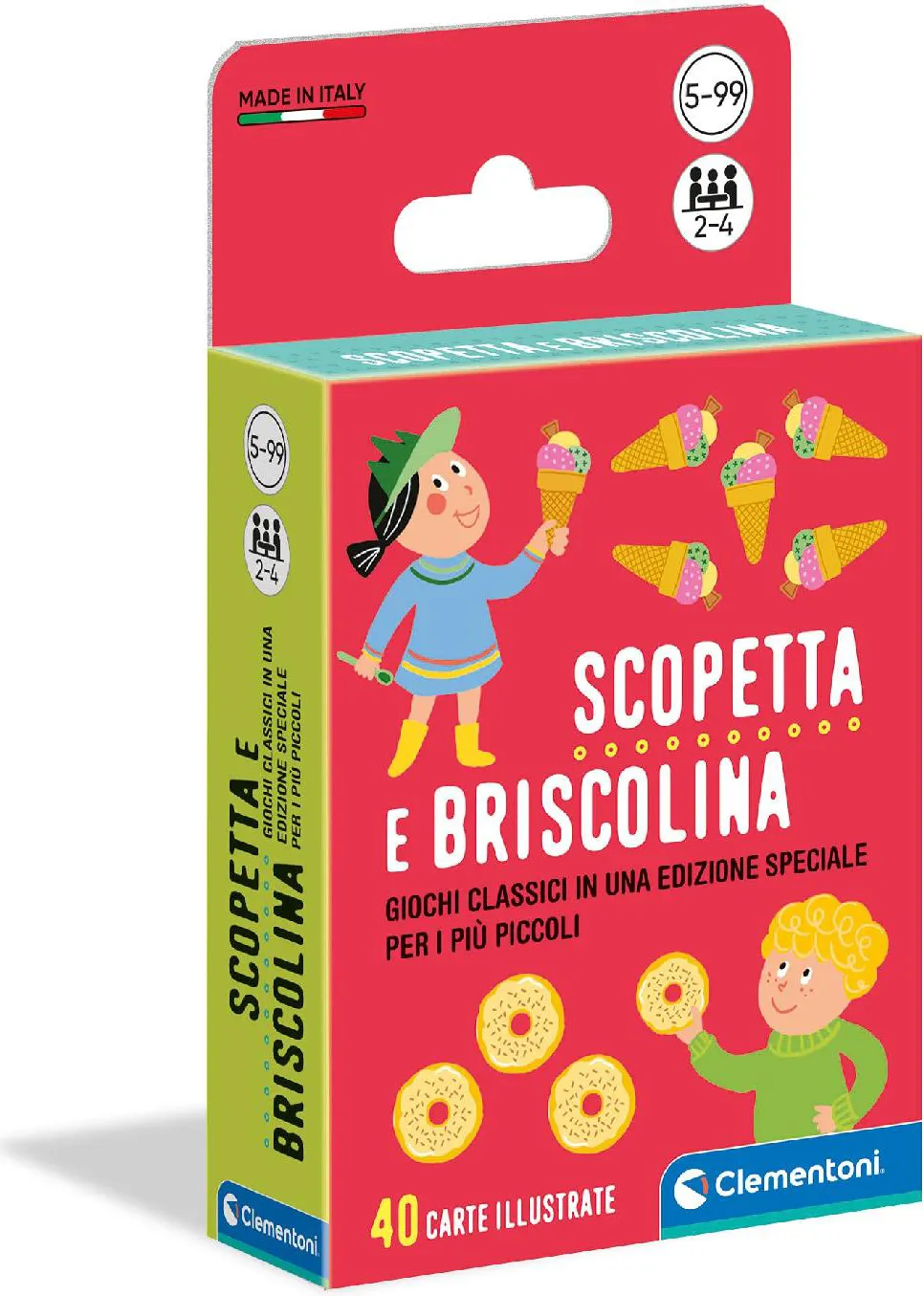 Clementoni Scopetta e Briscolina - Carte Gioco da Tavolo per Bambini 5+  Anni - 16633