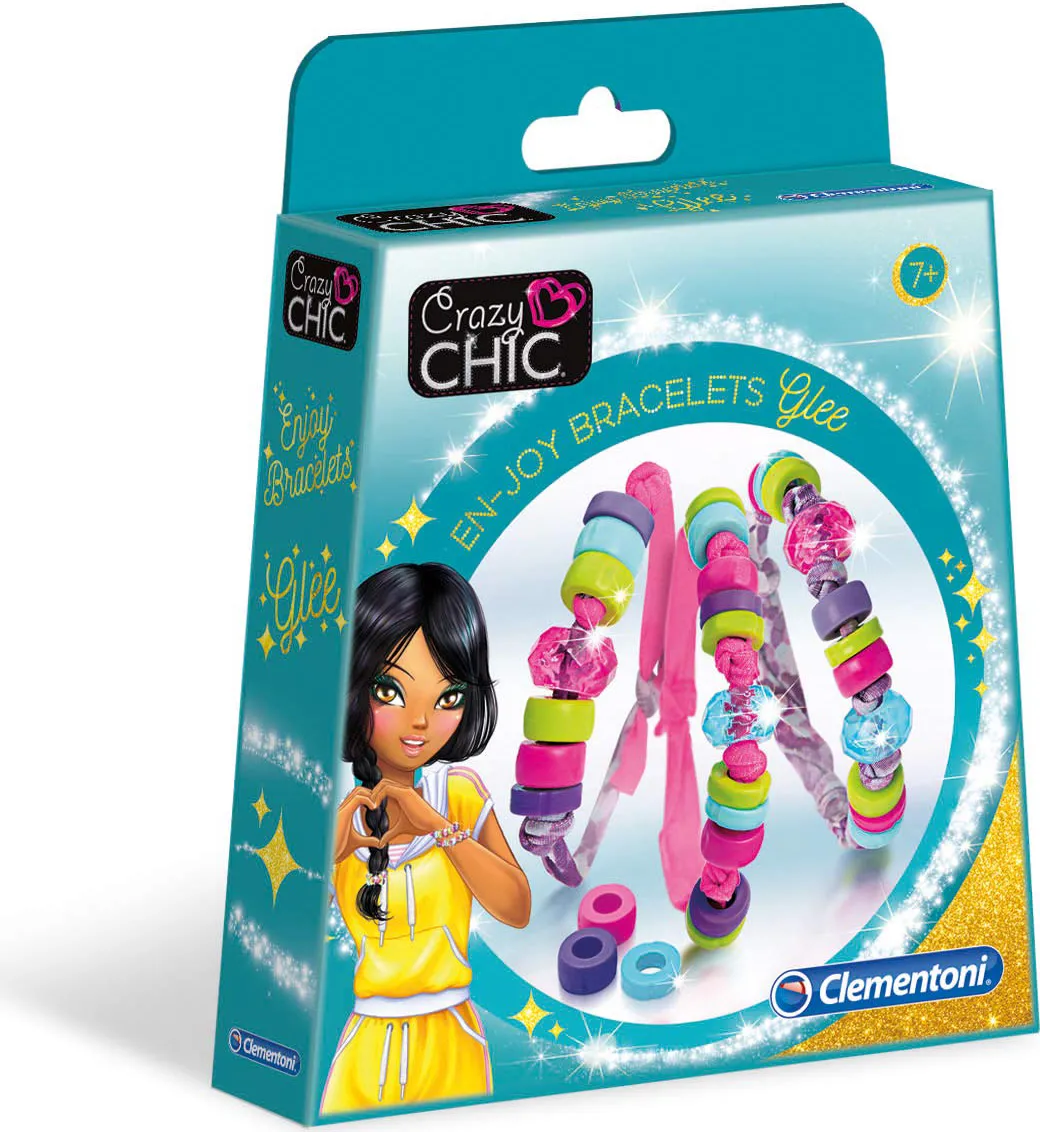 Clementoni Crazy Chic Enjoy Bracelets Glee - Kit Braccialetti Gioco  Creativo Giocattolo per Bambina 7+ Anni - 18534