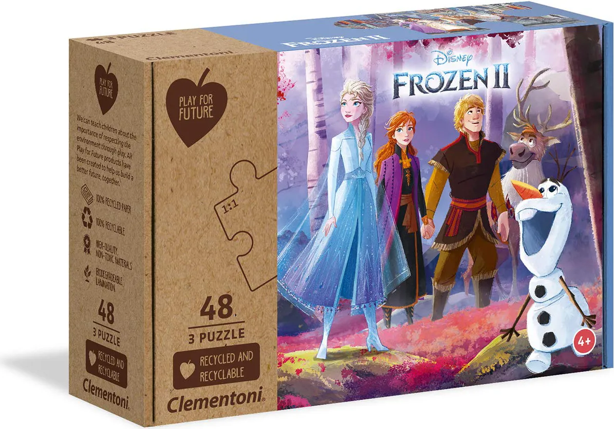 Clementoni Disney Frozen 2 - Puzzle 3x48 Pezzi per Bambina da 4+ Anni -  25255