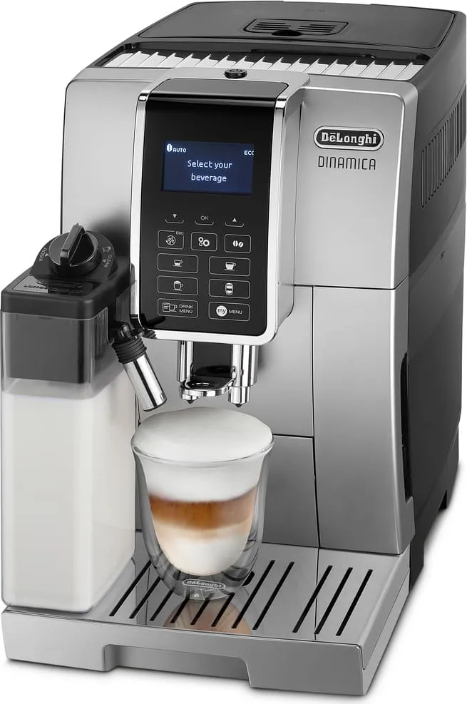 De Longhi Macchina Caffè Automatica Espresso con Macinacaffè ed Erogatore  di Vapore Sistema di ricarica Caffè in grani - ECAM 355