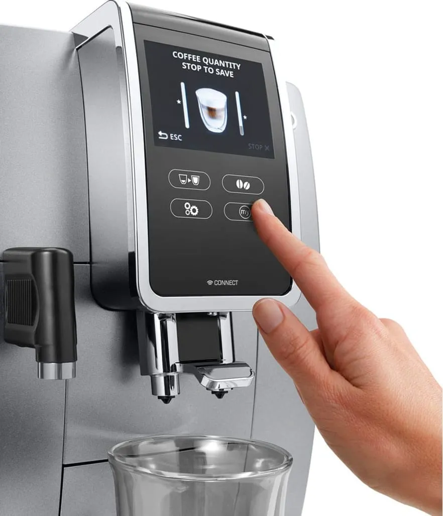 De Longhi Dinamica Plus Macchina Caffè Automatica Espresso con Macinacaffè  e Cappuccinatore Display touch - ECAM 370.85.SB