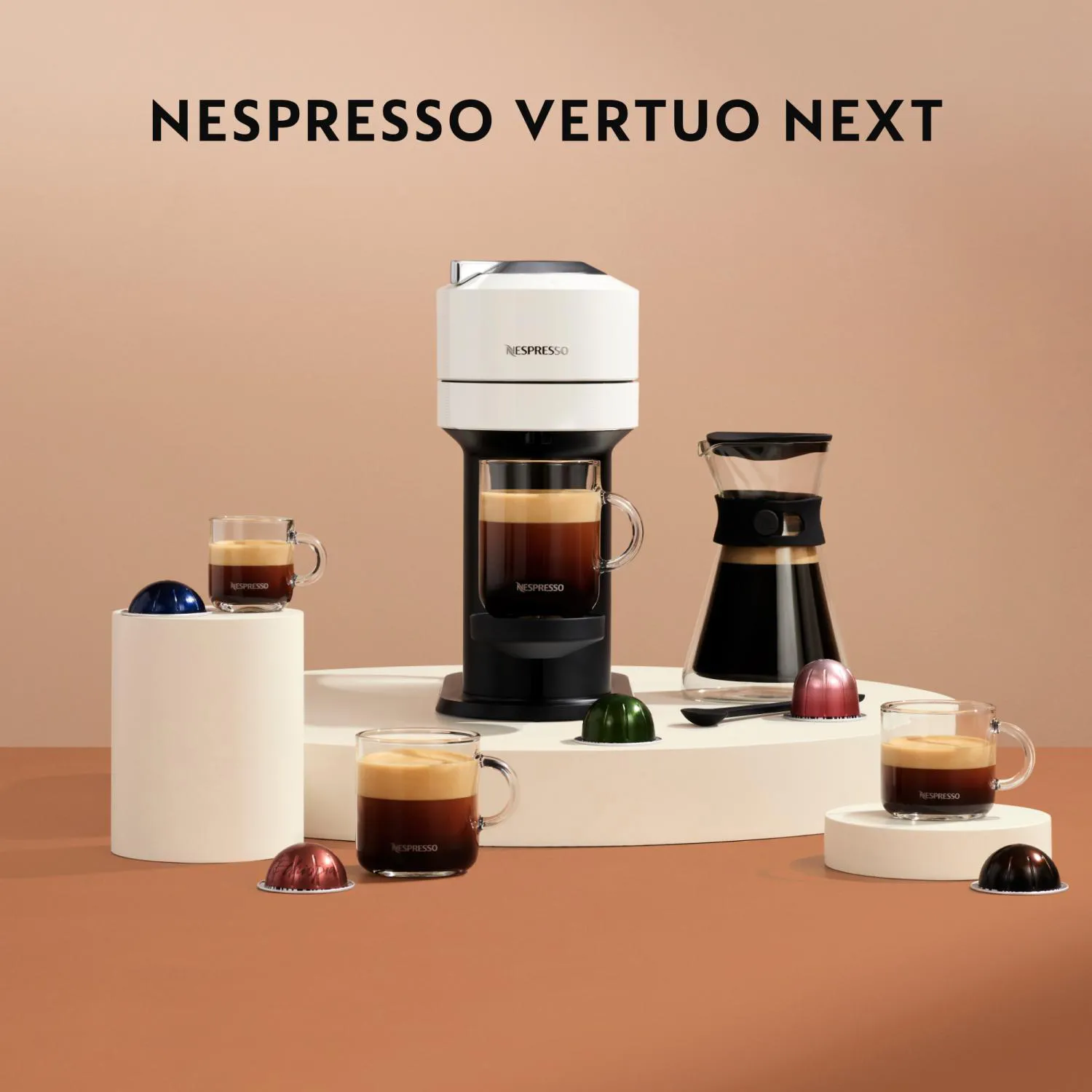 De Longhi Nespresso® VertuoNext Macchina Caffè a Capsule colore Bianco -  ENV 120.W