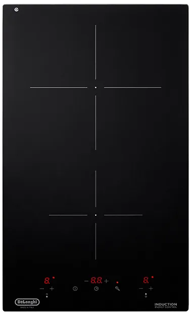 De Longhi PIN 32 Piano Cottura Induzione Elettrico 2 Fuochi da Incasso  Larghezza 30 cm Vetroceramica colore Nero