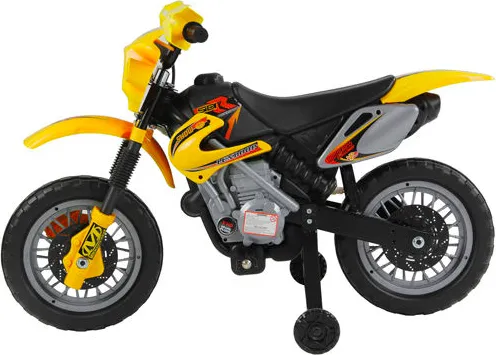 DecHome Moto Elettrica per Bambini da Cross con Rotelle 5+ Anni colore  Giallo - 301043YL