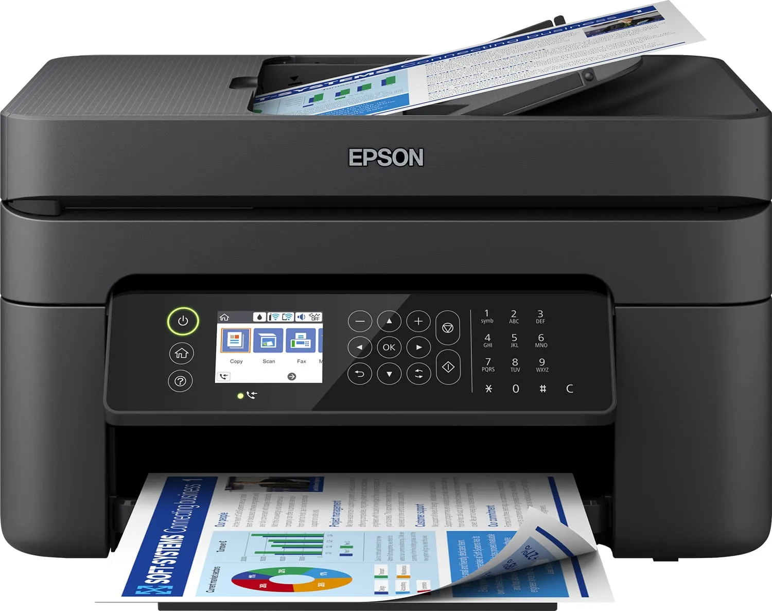 Epson Stampante Multifunzione Wifi a Colori A4 Stampa Copia Fax Scanner  colore Nero - C11CG31402 WorkForce WF-2850DWF