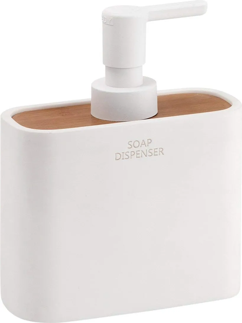 GEDY Dispenser Sapone Portasapone Liquido con Erogatore in Plastica colore  Bianco - 1380/02 G-Ninfea
