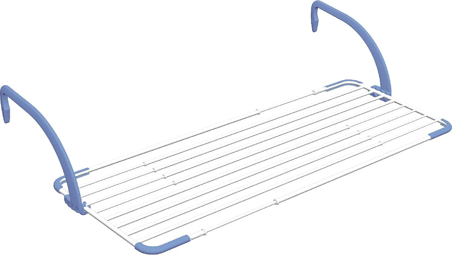 GIMI Stendibiancheria estensibile da balcone da vasca da bagno da 120 a 190  cm in Acciaio e Plastica - Brezza Extend