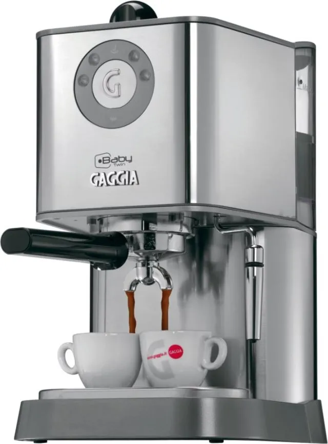Gaggia Macchina Caffè espresso Manuale con Erogatore di Vapore Sistema di  ricarica Cialde / Macinato in Polvere colore Argento - BABY CLASS