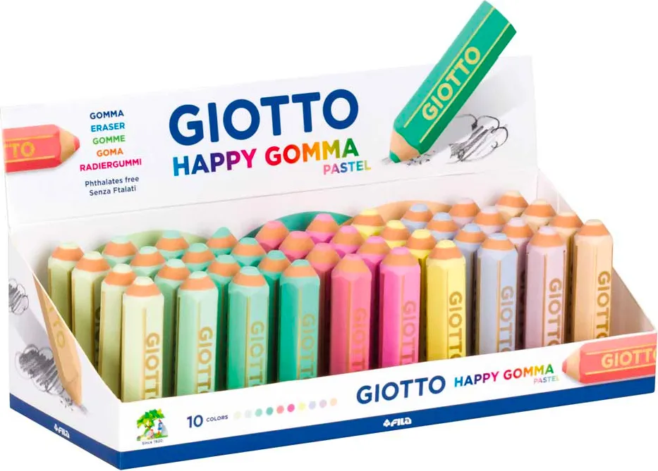 Giotto Happy Gomma gomma per cancellare Multicolore 40 pezzi - 234000