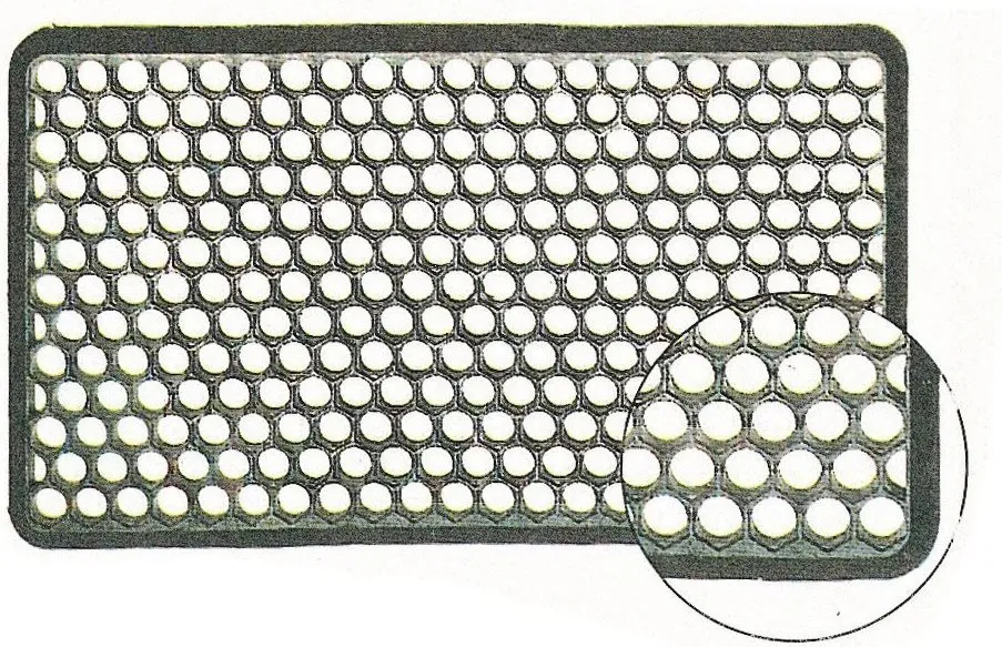 ISMAR Tappeto zerbino da esterni in plastica 71x42 cm colore Nero
