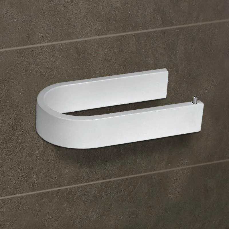 KOH-I-NOOR Porta Carta Igienica da Parete in Alluminio Anodizzato colore  Bianco - 6008V Serie Materia