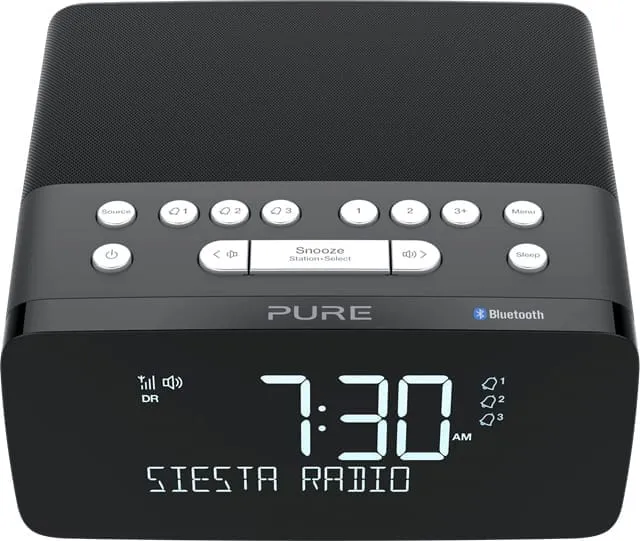 PURE Radiosveglia digitale Radio DAB Bluetooth Orologio Sveglia