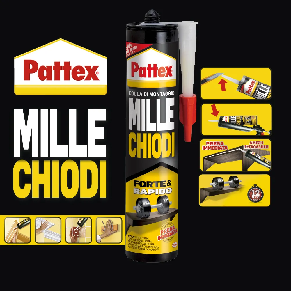 Pattex Adesivo acrilico di montaggio Mille Chiodi Original gr. 400 - 1414668