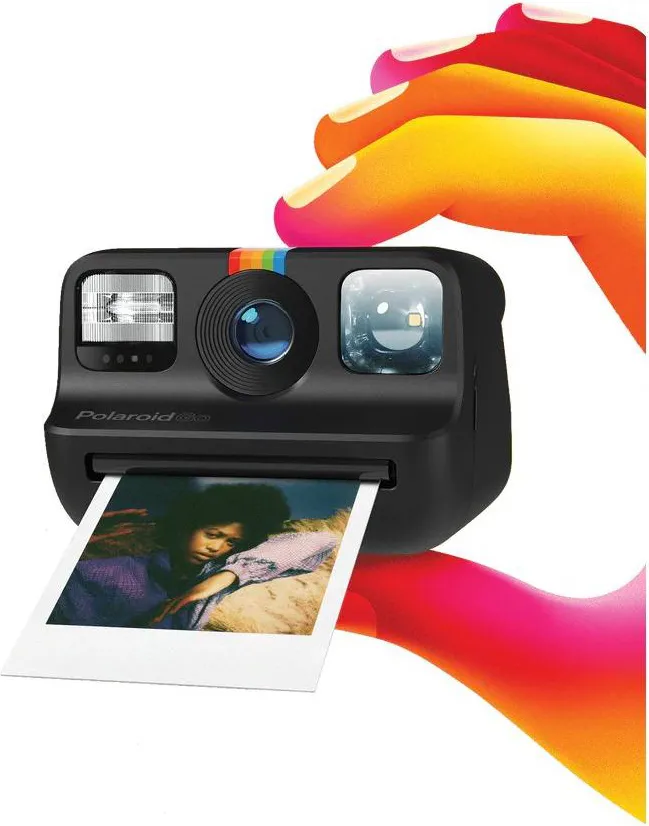 Polaroid Fotocamera Istantanea Macchina Fotografica con Stampante Integrata  da 8 cm e Funzione doppia Esposizione colore Nero - 9070