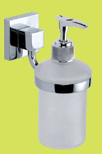 R.A. Dispenser Sapone da Parete Portasapone Liquido in Metallo Cromato e  Vetro satinato - 2879 Serie Geo