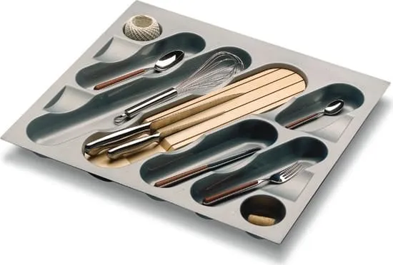 Portaposate per Cassetti Cucina da 60 cm in Plastica colore Grigio  metallizzato - ART 741