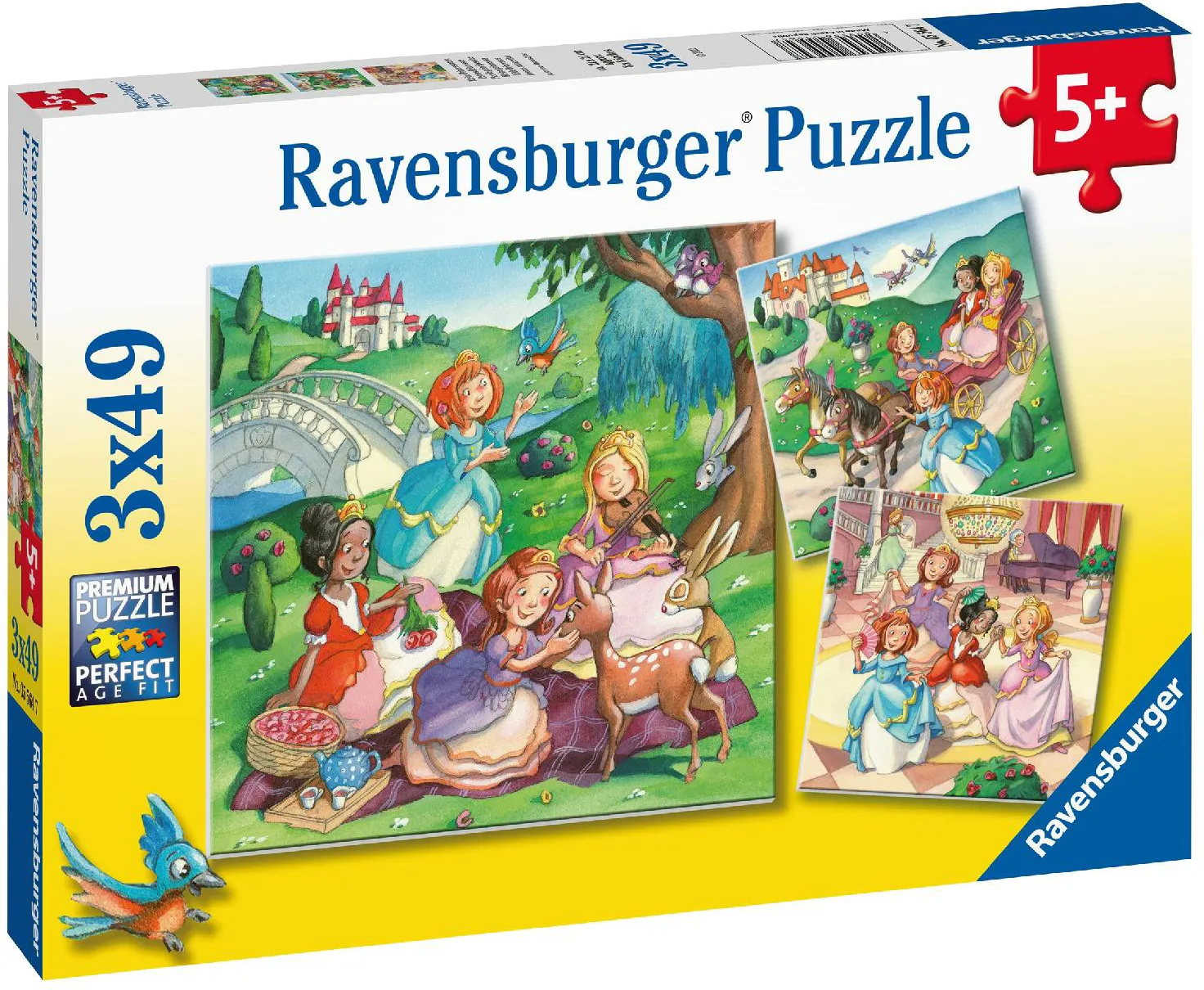 Ravensburger Piccole Principessine Puzzle 49 Pezzi Confezione da 3 per  Bambini da 5+ Anni - 5564
