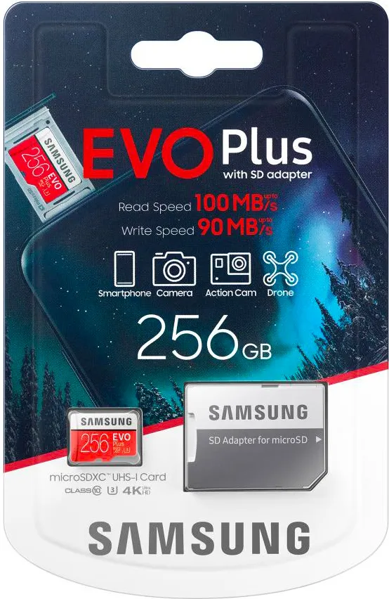 Samsung EVO Plus SCHEDA MICRO SD 16GB 32GB 64GB 128GB SDHC Classe 10 Scheda & Adattatore 