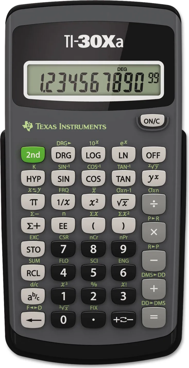 Texas Instruments Calcolatrice scientifica 10 cifre colore Nero, Grigio -  5803003 TI-30Xa