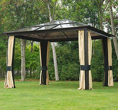 Arebos GAZEBO 3x4 metri party tendone giardino tenda padiglione da giardino tendone Beige 