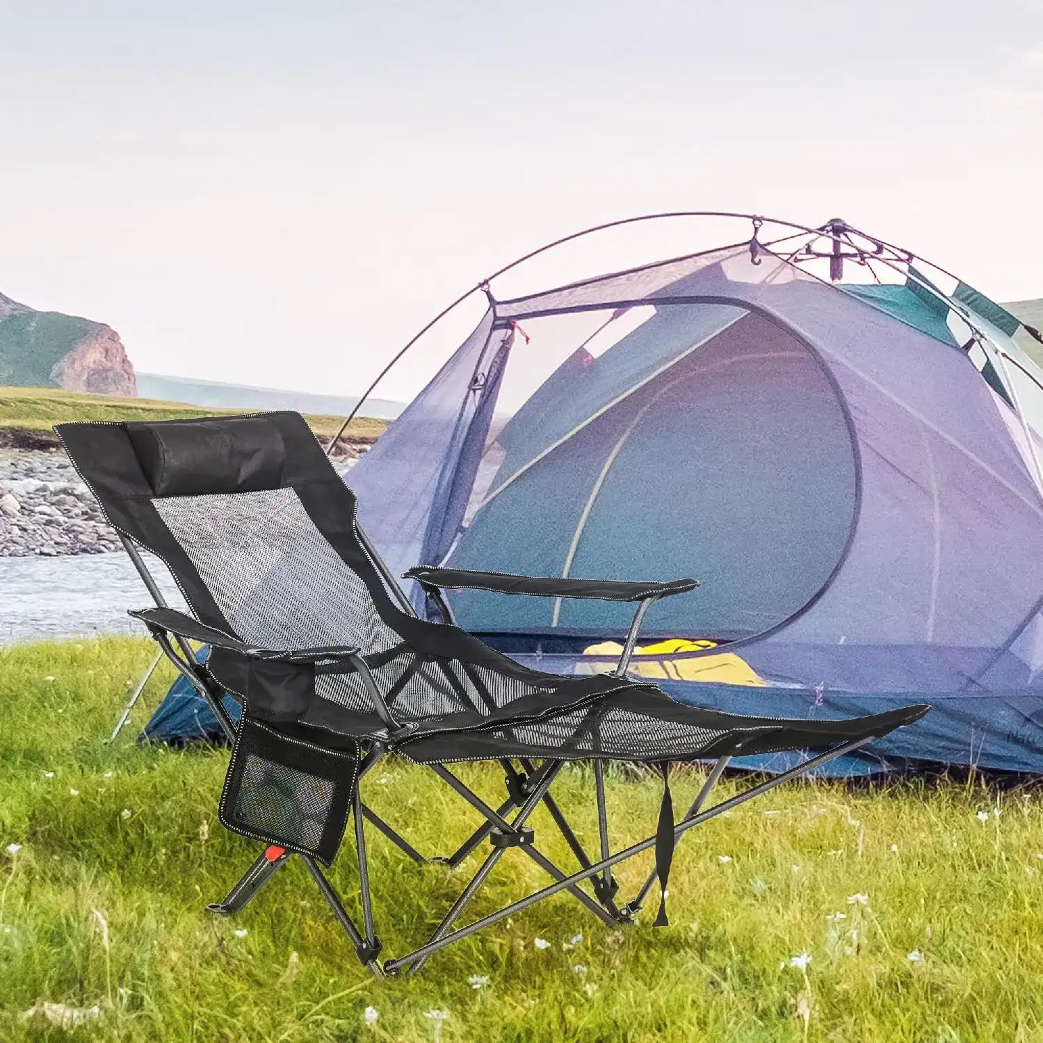 Sedia Da Spiaggia Pieghevole, Da Campeggio, Portatile, Pieghevole - 6