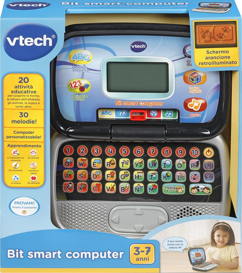 Vtech Computer Giocattolo Bit Smart Gioco Creativo Per Bambini 3+ Anni -  80196307007