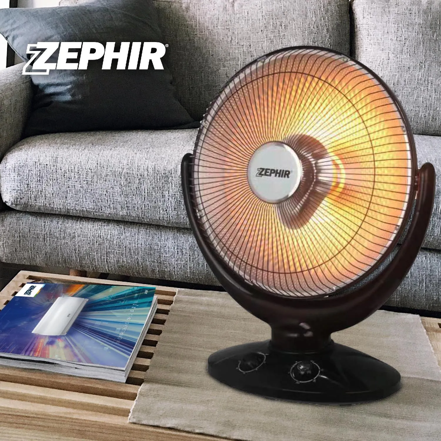Zephir Stufa elettrica al Carbonio Potenza 900 Watt Oscillante con