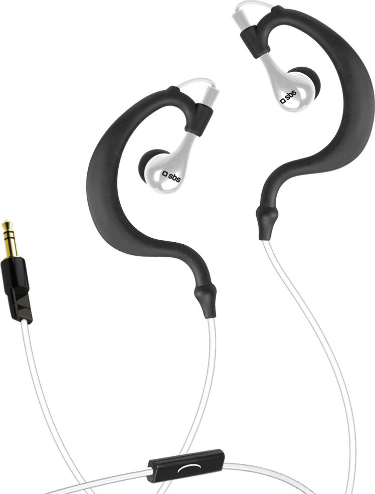 Sbs Cuffie Stereo Mp3 Auricolari Sport Tasto Risposta Nero/Bianco TESPORTINEARK